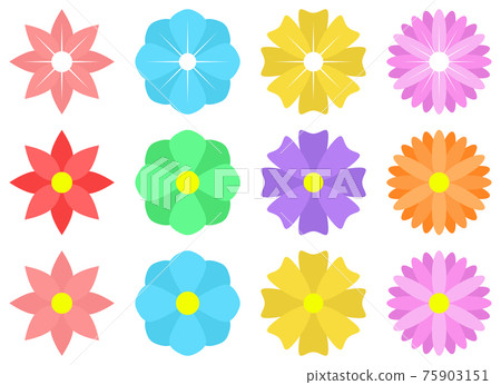 Geometric flowers vector design illustration isolated on white background Geometric flowers vector design illustration isolated on white background 75903151