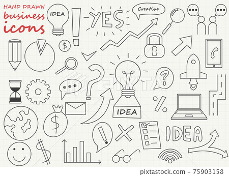 Hand drawn business elements vector design... - Stock Illustration ...