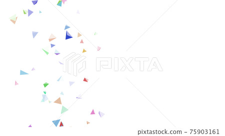 CG pyramid Many floating triangular pyramids 75903161
