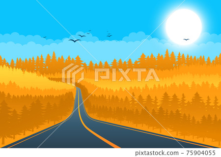 Mountain beautiful landscape background vector design illustration 75904055