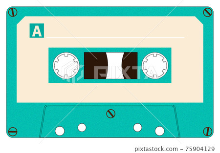 Cassette tape_green 75904129