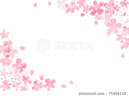Cherry blossom illustration frame 75904138