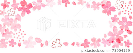 Cherry blossom illustration frame Cherry blossom illustration frame 75904139