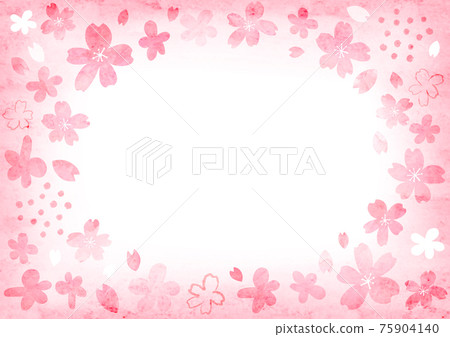 Cherry blossom illustration frame Cherry blossom illustration frame 75904140