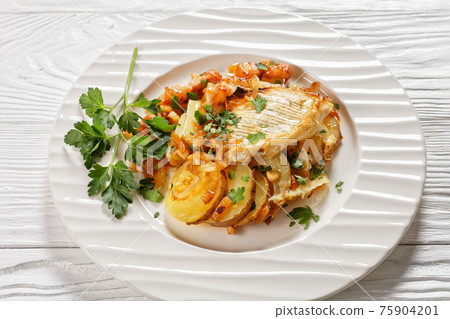 Tartiflette, Potato, Onion, Bacon Cheese Casserole 75904201