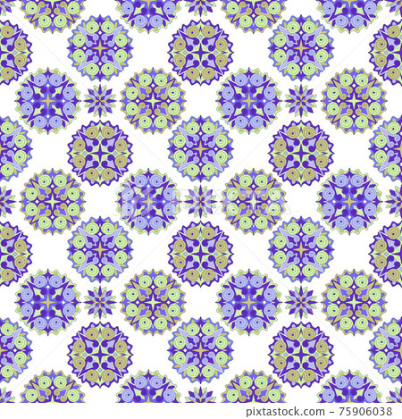 Arabic geometric hexagonal pattern, outline hand drawn style Arabic geometric hexagonal pattern, outline hand drawn style 75906038