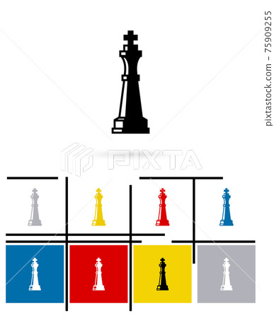 Chess queen icon 75909255
