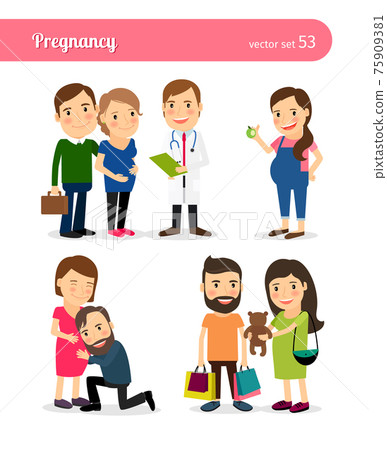 Pregnancy. Healthy eating and seeing doctor 75909381