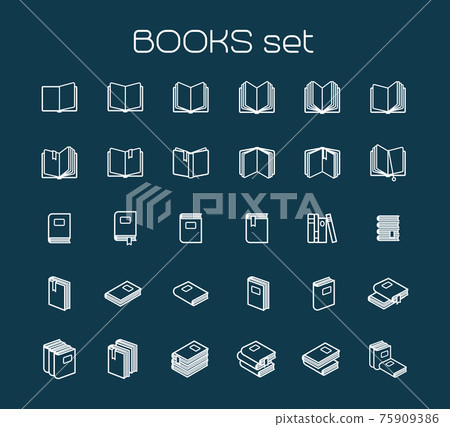 Line art books set 75909386