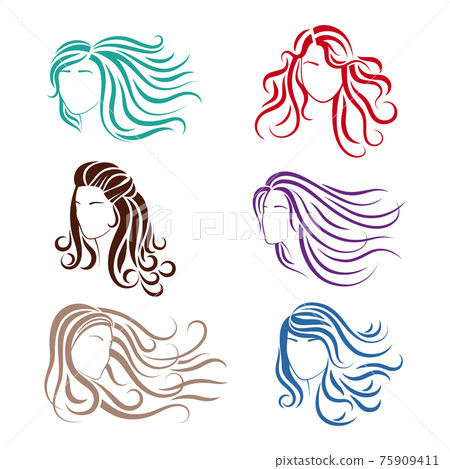 Beautiful girls silhouettes Beautiful girls silhouettes 75909411