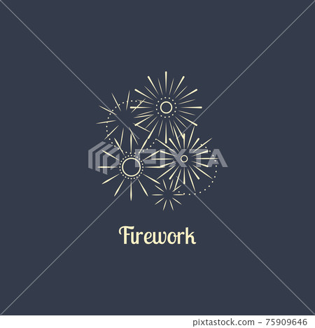 Firework company logo on dark background 75909646