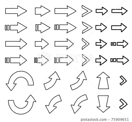 Simple arrow icon illustration set - Stock Illustration [75909651] - PIXTA