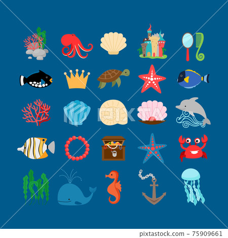 Underwater life and ocean animals 75909661