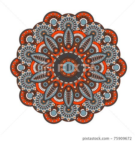Mandala. Round ornament pattern Mandala. Round ornament pattern 75909672