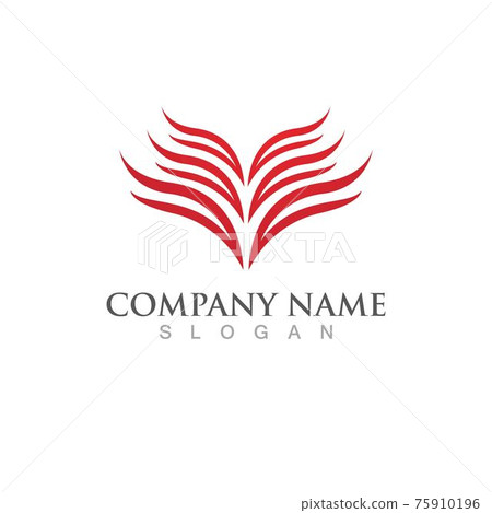 Wing logo and symbol vector design image 75910196