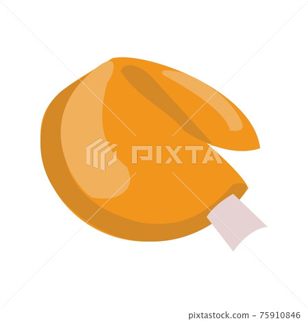 Chinese fortune cookie and best wishes Vector cartoon illustration 75910846