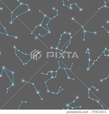 Star constellation vector seamless pattern  75911631