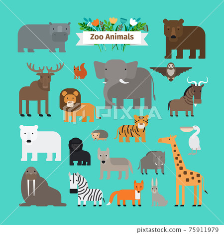 Zoo Animals Icons Zoo Animals Icons 75911979