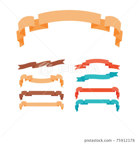 Ribbons in trendy style set Ribbons in trendy style set 75912178