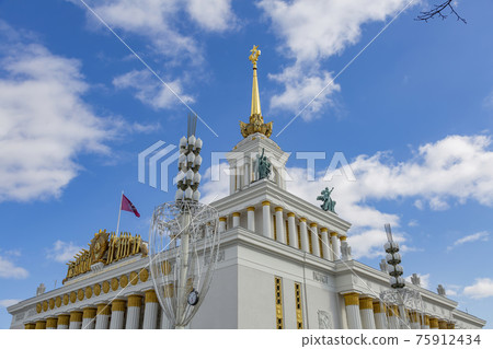 Monumental Soviet architecture at VDNH. Moscow, Russia 75912434