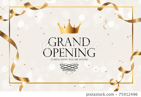Grand Opening Luxury Invitation Banner Background. Vector Illustration 75912496