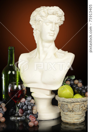 Roman Bust and Fruit Roman Bust and Fruit 75913405