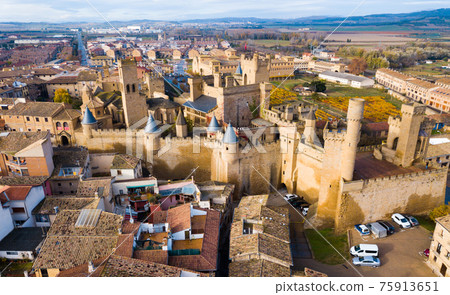 Towers of castle Palacio Real de Olite. Towers of castle Palacio Real de Olite. 75913651