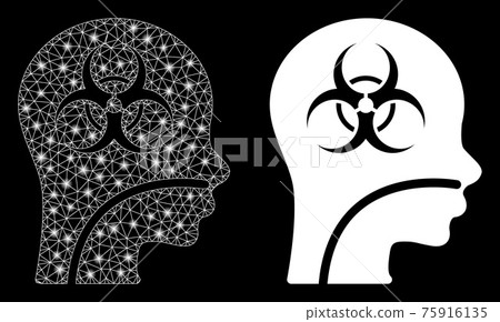 Bright Mesh Network Infected Patient with Flare Spots 75916135