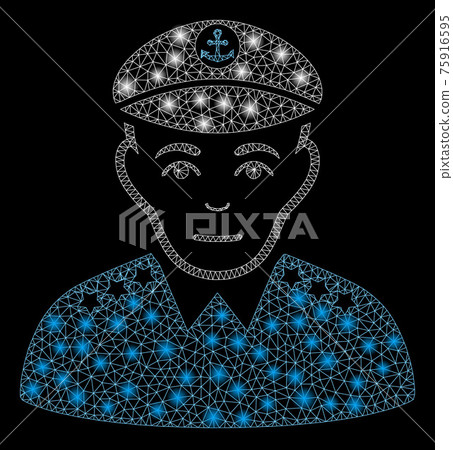 Flare Mesh 2D Military Captain with Flare Spots 75916595