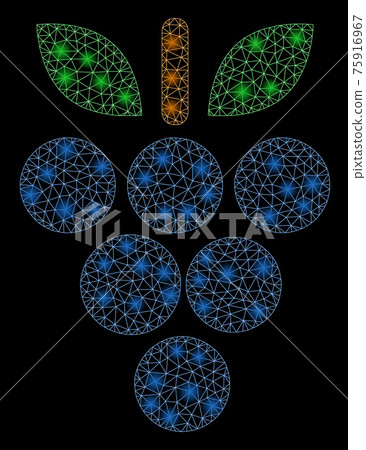 Glossy Mesh Network Grapes with Flare Spots Glossy Mesh Network Grapes with Flare Spots 75916967