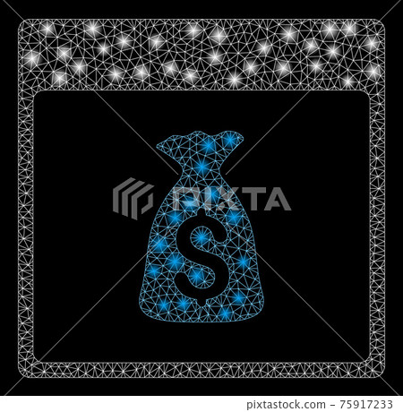 Glossy Mesh Wire Frame Money Bag Calendar Page with Flare Spots Glossy Mesh Wire Frame Money Bag Calendar Page with Flare Spots 75917233