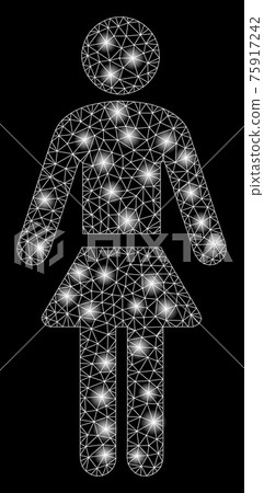 Glossy Mesh Network Lady with Flare Spots Glossy Mesh Network Lady with Flare Spots 75917242