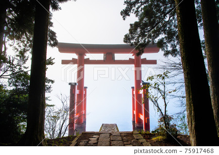 神奈川縣箱根神社和平鳥居 75917468