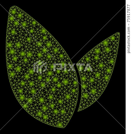 Flare Mesh Network Plant Leafs with Flare Spots Flare Mesh Network Plant Leafs with Flare Spots 75917877