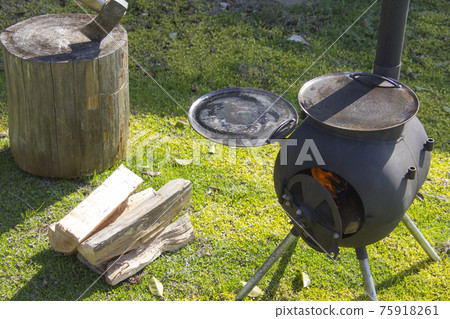 Wood stove outdoors Wood stove outdoors 75918261
