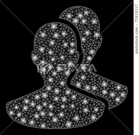 Flare Mesh Wire Frame Persons with Flare Spots - Stock Illustration ...