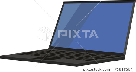 Laptop seen from an angle - Stock Illustration [75918594] - PIXTA