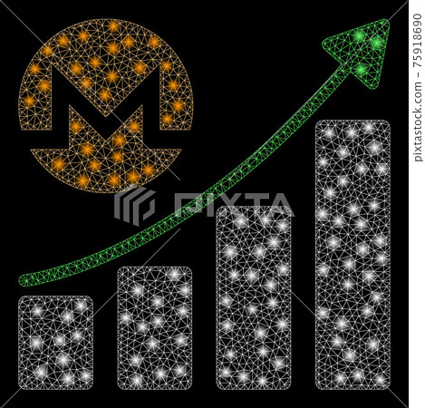 Glossy Mesh Network Monero Growing Graph Trend with Flash Spots Glossy Mesh Network Monero Growing Graph Trend with Flash Spots 75918690