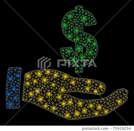 Flare Mesh 2D Dollar Salary with Flare Spots Flare Mesh 2D Dollar Salary with Flare Spots 75919254