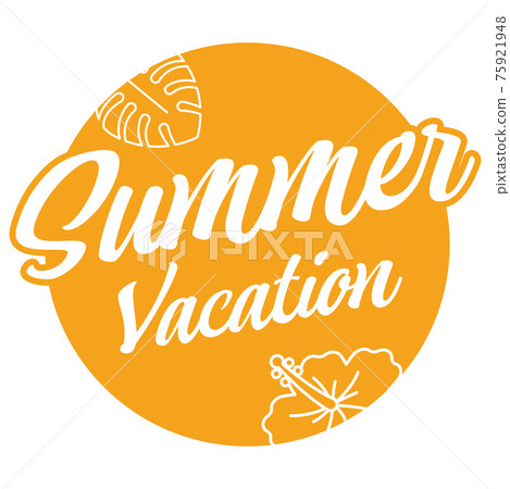 Summer vacation - logo template creative Vector Image