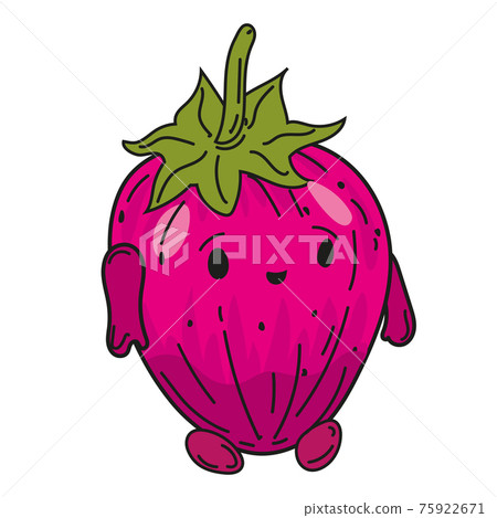 Beetroot hand dawn sketch fruit cute character cartoon. Vector illustration Beetroot hand dawn sketch fruit cute character cartoon. Vector illustration 75922671