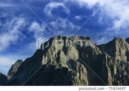 View of Daikiretto and Kitahotakadake from Minamidake hut, Nagano Prefecture, Japan 75924697