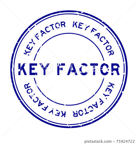 Grunge blue key factor word round rubber seal stamp on white background Grunge blue key factor word round rubber seal stamp on white background 75924722