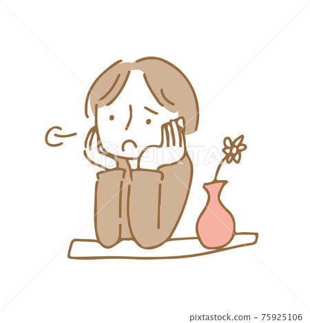 depressed woman 75925106