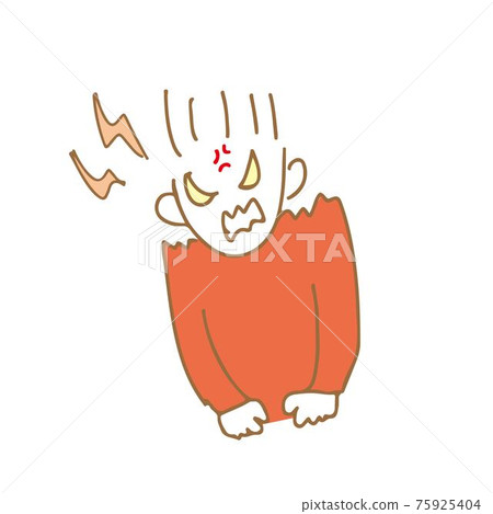 A man who is furious and has bristling hair 75925404