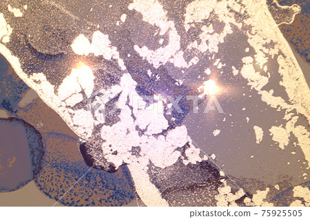 Gold, purple and blue pattern with texture of geode and sparkles Gold, purple and blue pattern with texture of geode and sparkles 75925505