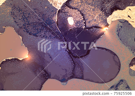 Blue, purple and gold pattern with texture of geode and sparkles Blue, purple and gold pattern with texture of geode and sparkles 75925506