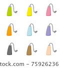 Color variation illustration of RIC type ear-hook type hearing aid 75926236