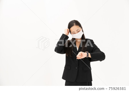 Business woman smart watch mask 75926381
