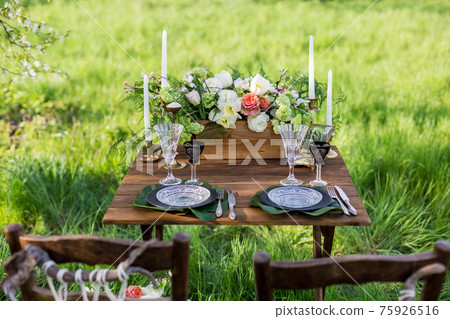 Wedding decor. Table for the newlyweds 75926516